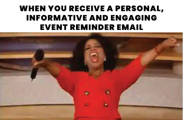 Keep it brief and simple - event reminder email - NeoDove