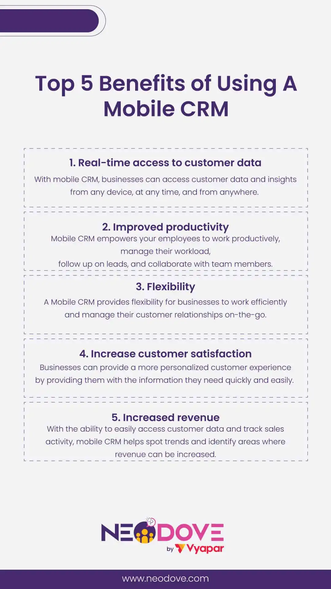 Top 5 Benefits of Using A Mobile CRM - NeoDove