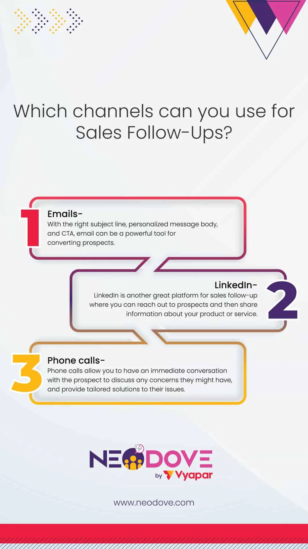 Which Channels Can You Use for Sales follow-ups - NeoDove