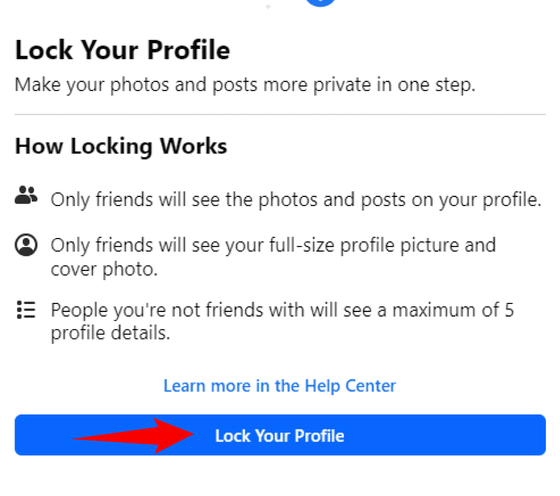 Lock Your Profile - NeoDove