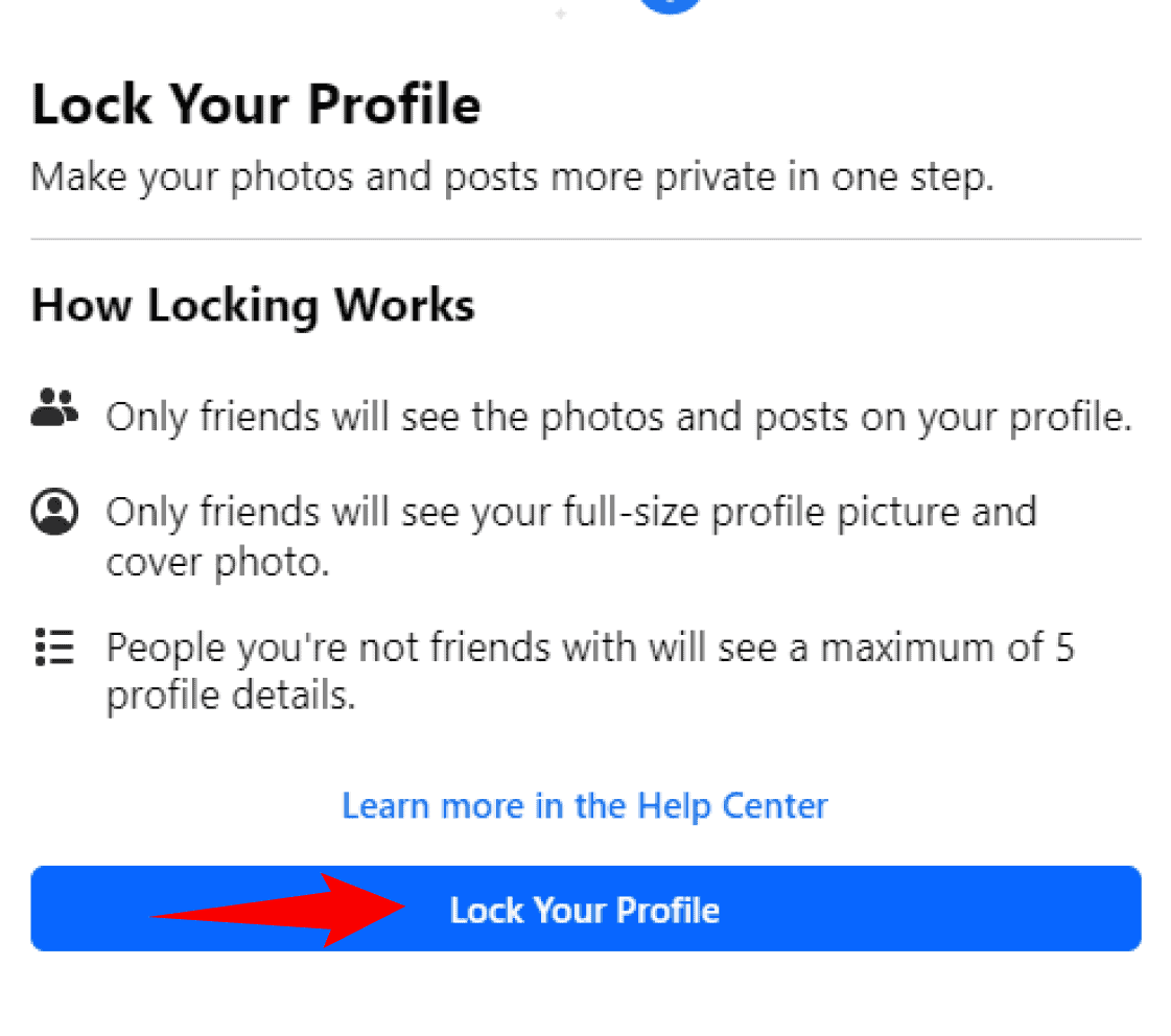 Lock Your Profile - NeoDove