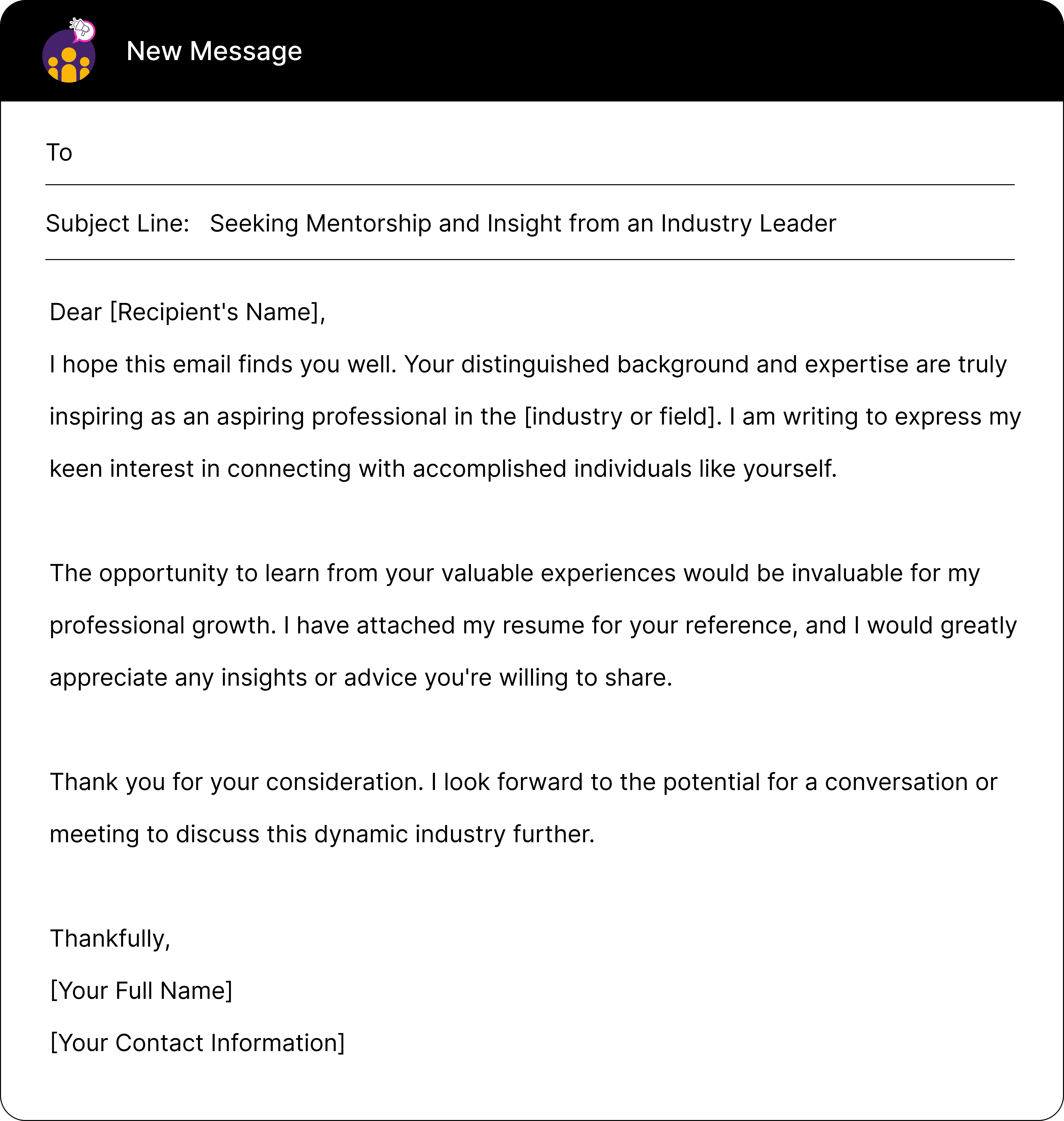 Networking Email Template - Email Template For Sending Resume l NeoDove