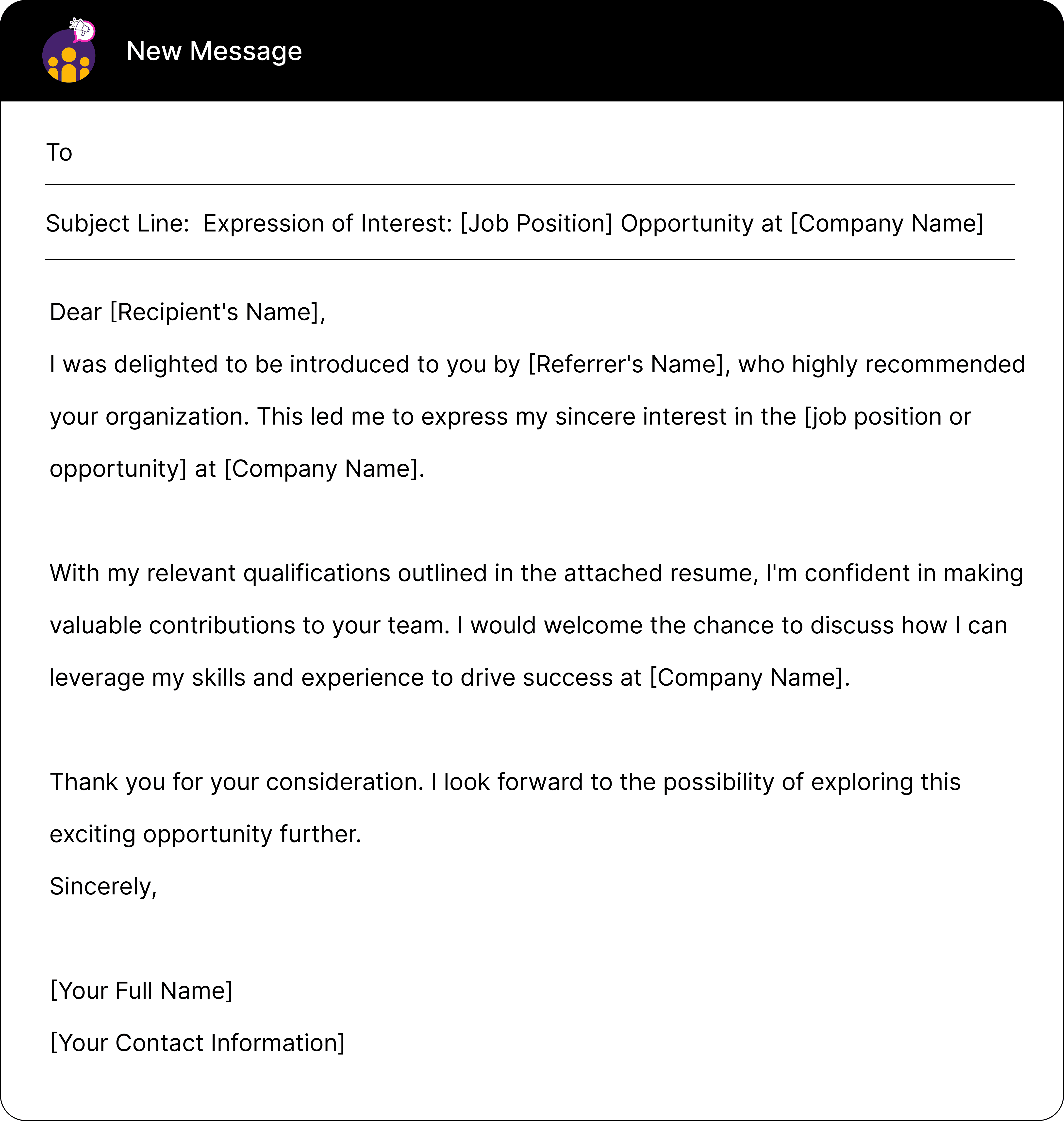 Referral Email Template - Email Template For Sending Resume l NeoDove