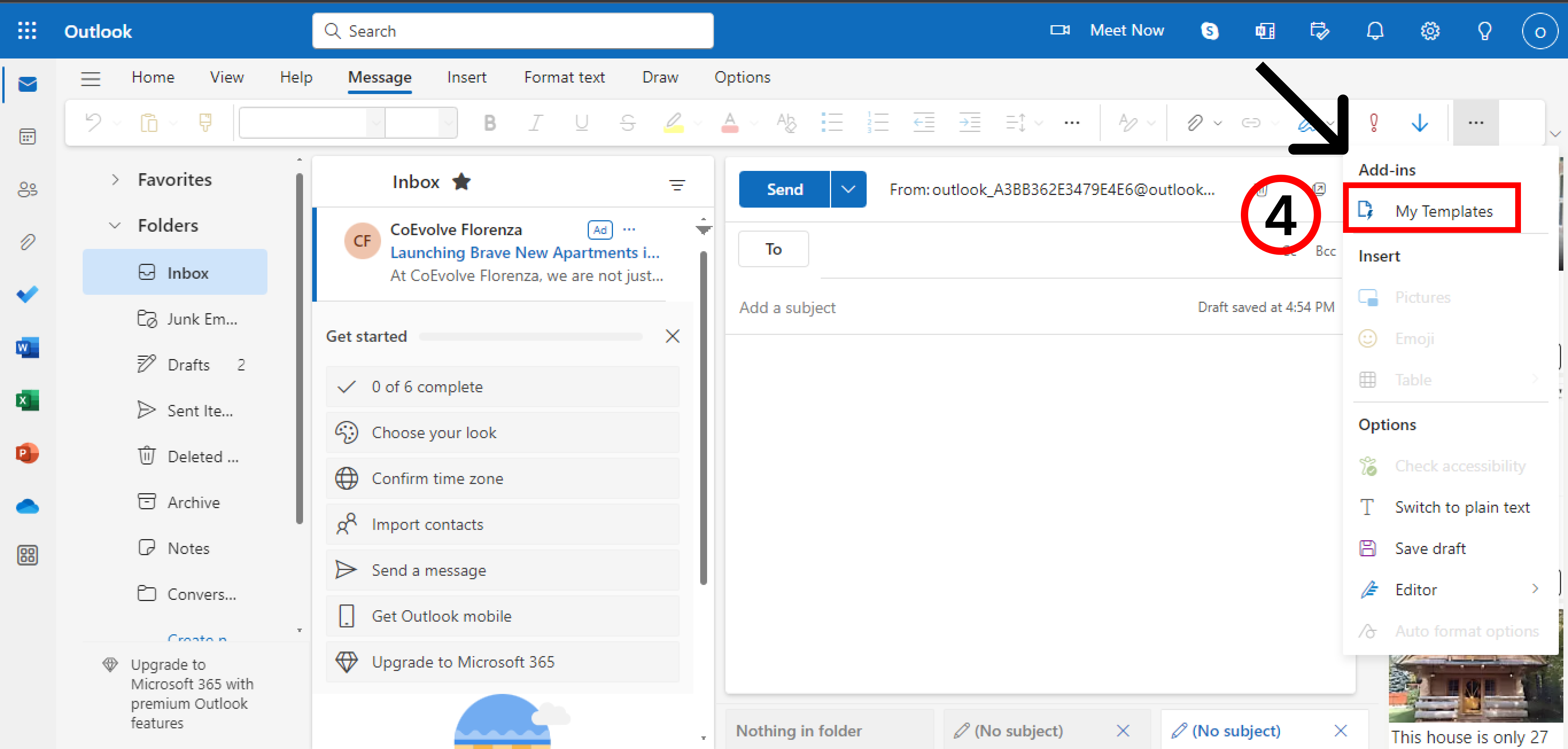 How To Create An Email Template in Outlook - Step 4 - NeoDove