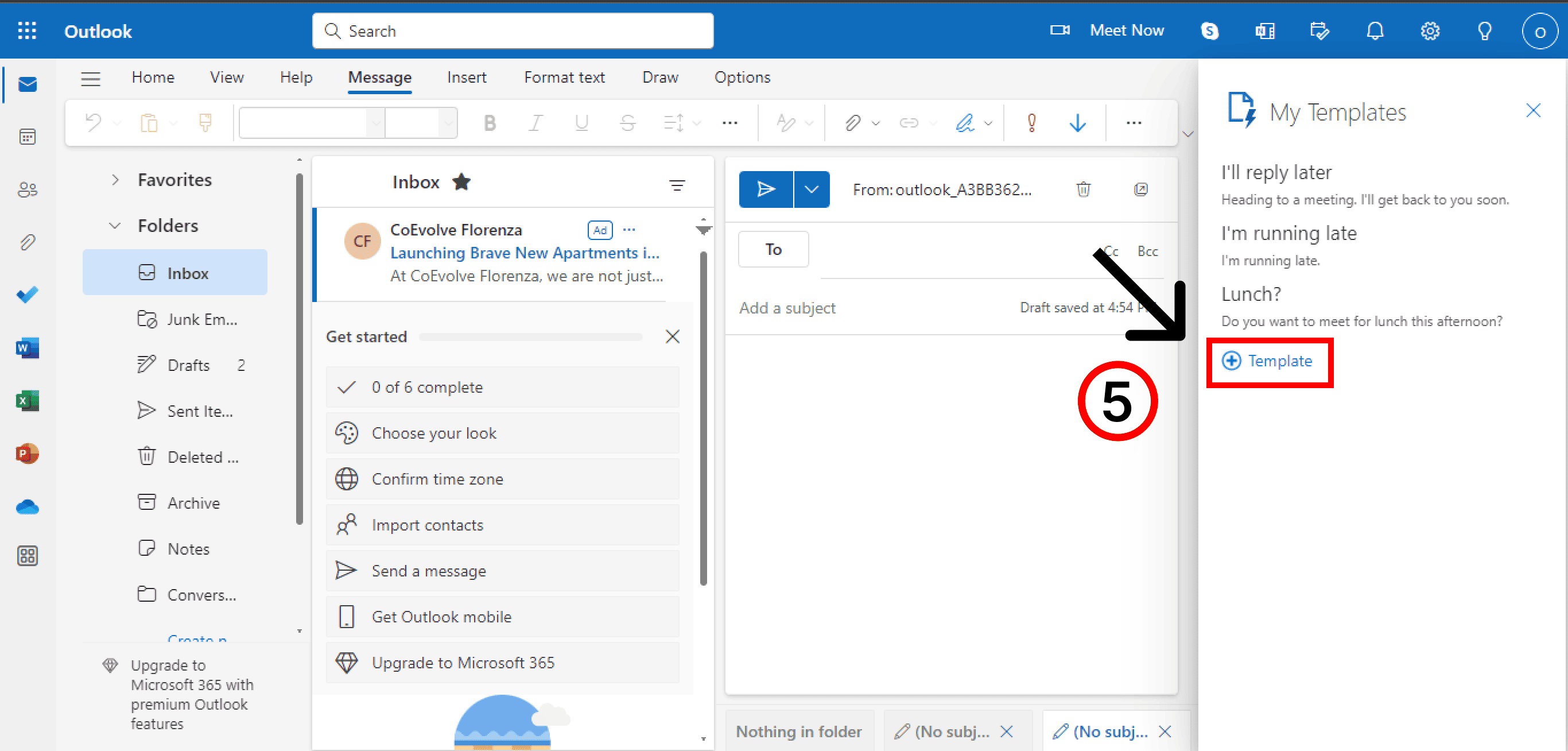 How To Create An Email Template in Outlook - Step 5 - NeoDove
