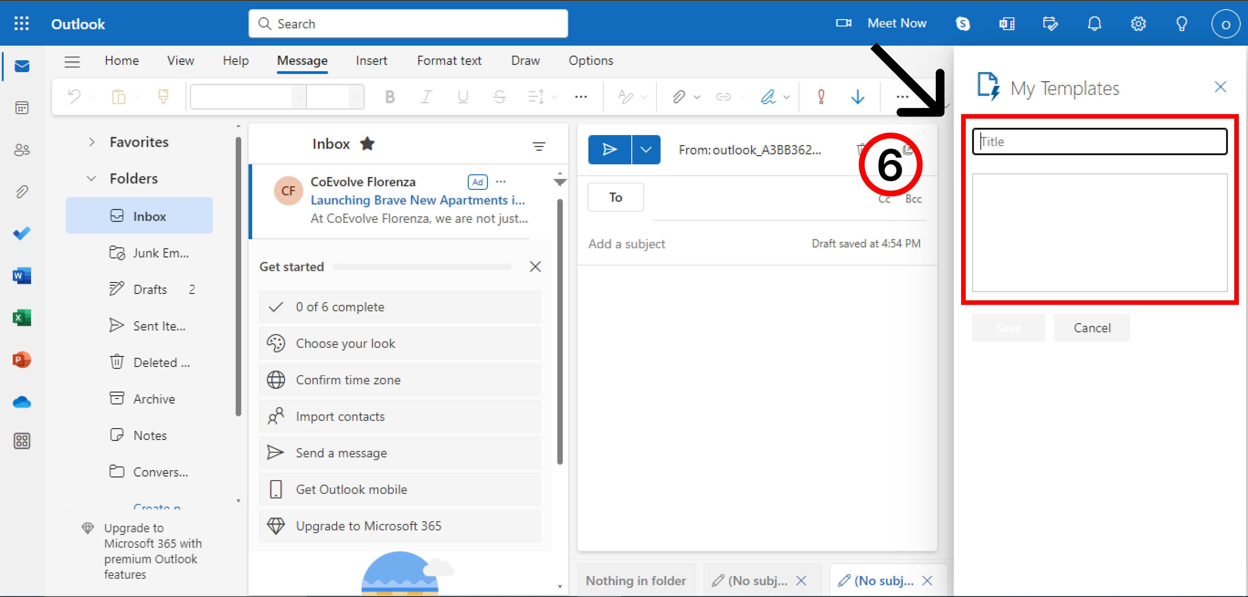 How To Create An Email Template in Outlook - Step 6 - NeoDove